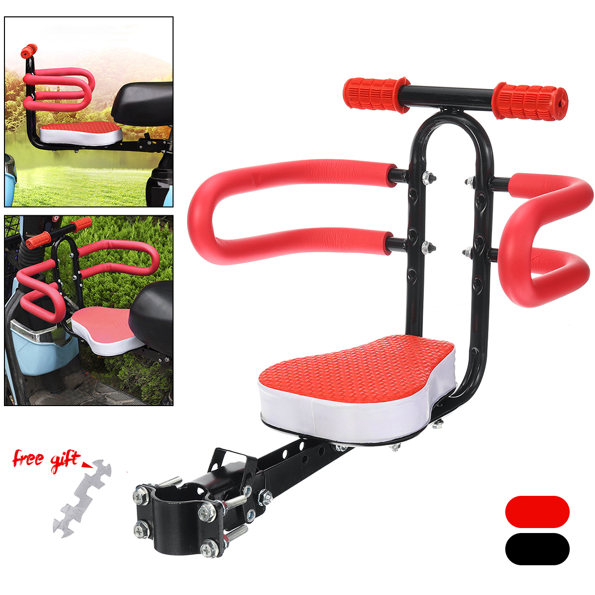 BlackRed-Bicycle-Seat-Detachable-Foldable-Safety-Seat-Non-Slip-Handle-1812694