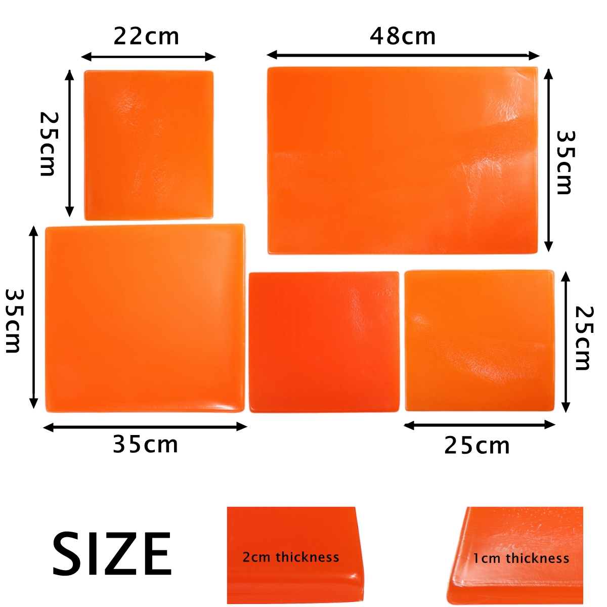 Cool-Seat-Cushion-Gel-Pad-Shock-Absorption-Mat-Comfortable-Soft-Orange-Motorcycle-ATV-Office-1527641