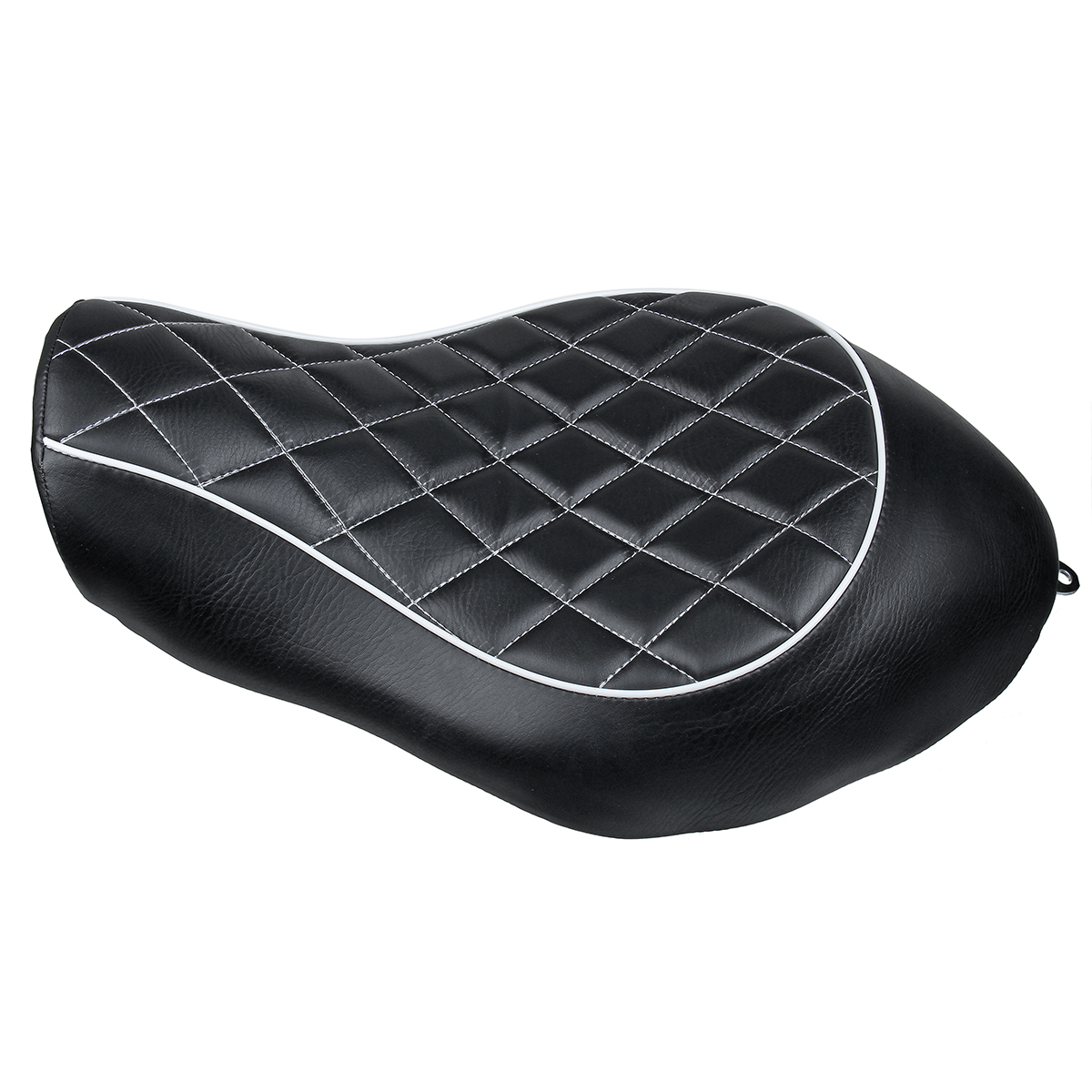 Driver-Passenger-Two-Up-Seat-Cushion-PU-Leather-For-Harley-XL883-XL1200-Black-1566104