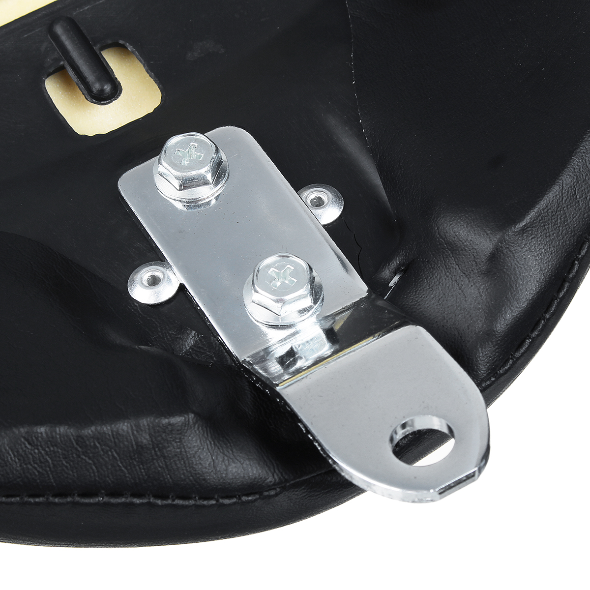 Driver-Passenger-Two-Up-Seat-Cushion-PU-Leather-For-Harley-XL883-XL1200-Black-1566104