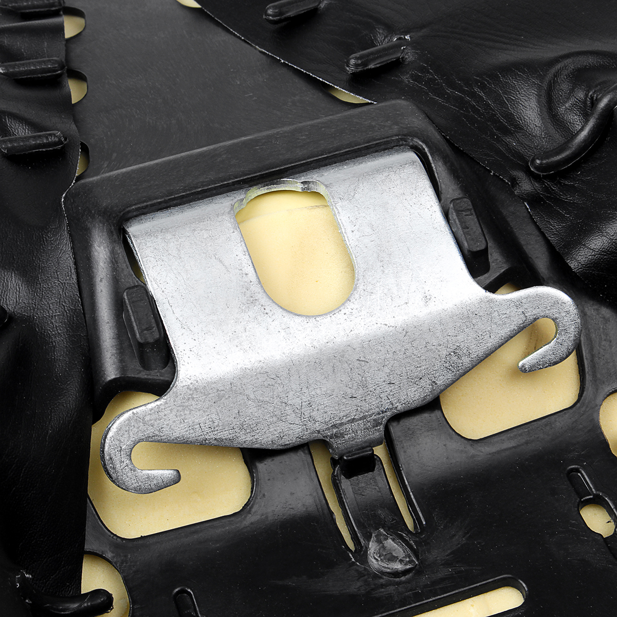 Driver-Passenger-Two-Up-Seat-Cushion-PU-Leather-For-Harley-XL883-XL1200-Black-1566104