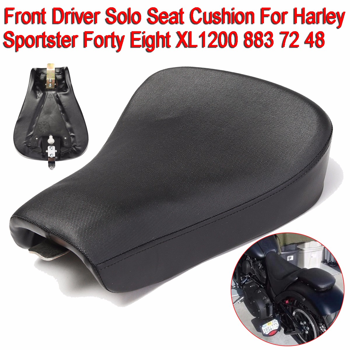 Front-Driver-Solo-Seat-Cushion-For-Harley-Sportster-Forty-Eight-XL1200-883-72-48-1108515