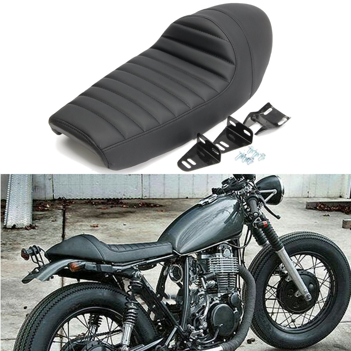 Hump-Cafe-Racer-Vintage-Black-Seat-For-Kawasaki-KZ-Suzuki-GS-Honda-CB-1093993