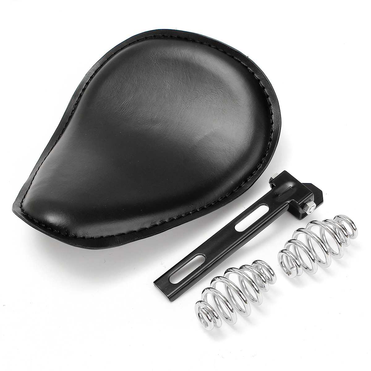 Leather-Motorcycle-Spring-Bracket-Seat-For-Harley-Sportster-Chopper-Bobber-Custom-SOLO-1125079