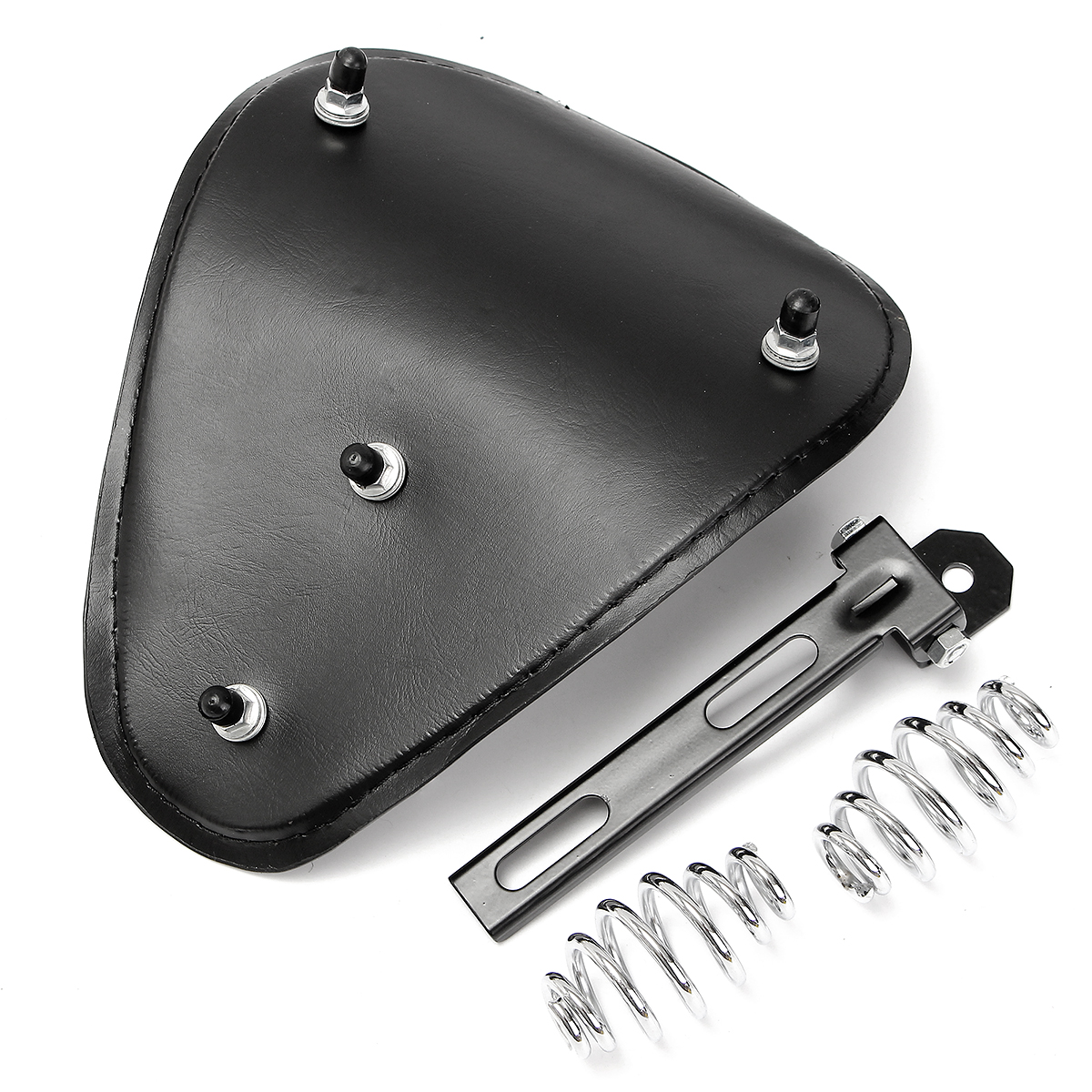 Leather-Motorcycle-Spring-Bracket-Seat-For-Harley-Sportster-Chopper-Bobber-Custom-SOLO-1125079