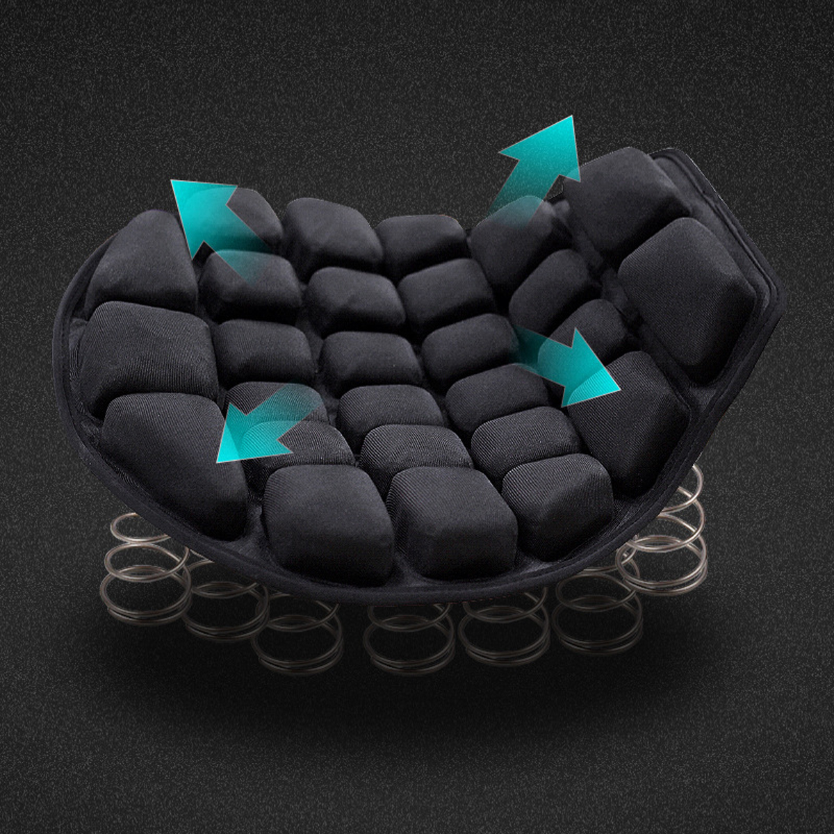 Motorcycle-Air-Seat-Cushion-Pressure-Relief-Ride-Cover-Black-For-Harley-1683005