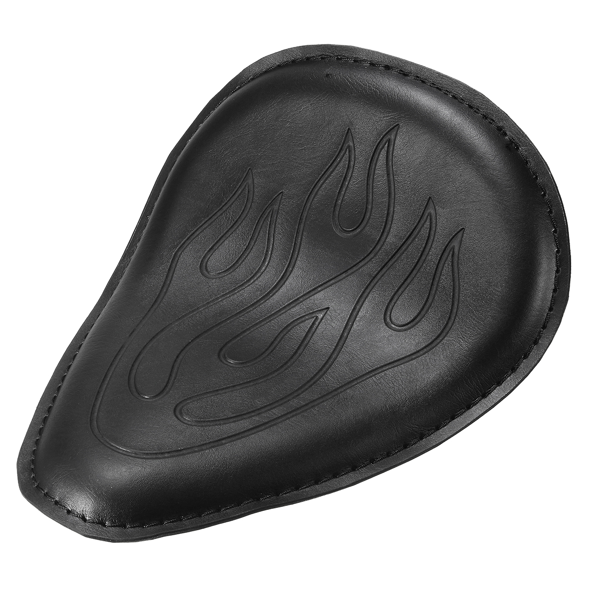 Motorcycle-Leather-Solo-Seat-With-Mount-Spring-Bracket-Flame-Pattern-For-Harley-1140569
