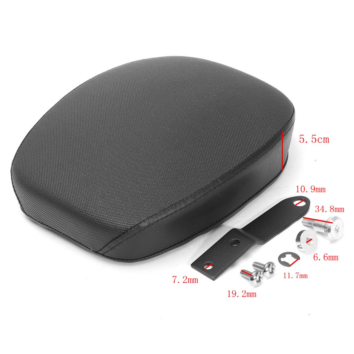 Motorcycle-Rear-Passenger-Pillion-Pad-Seat-Black-For-Harley-Sportster-XL1200-883-1124336