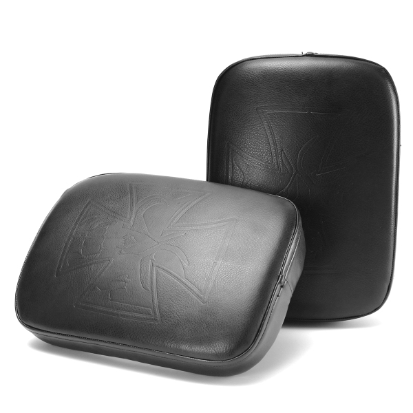 Motorcycle-Rear-Passenger-Pillion-Seat-Pad-Rectangle-68-Suction-Cups-For-Harley-1201646