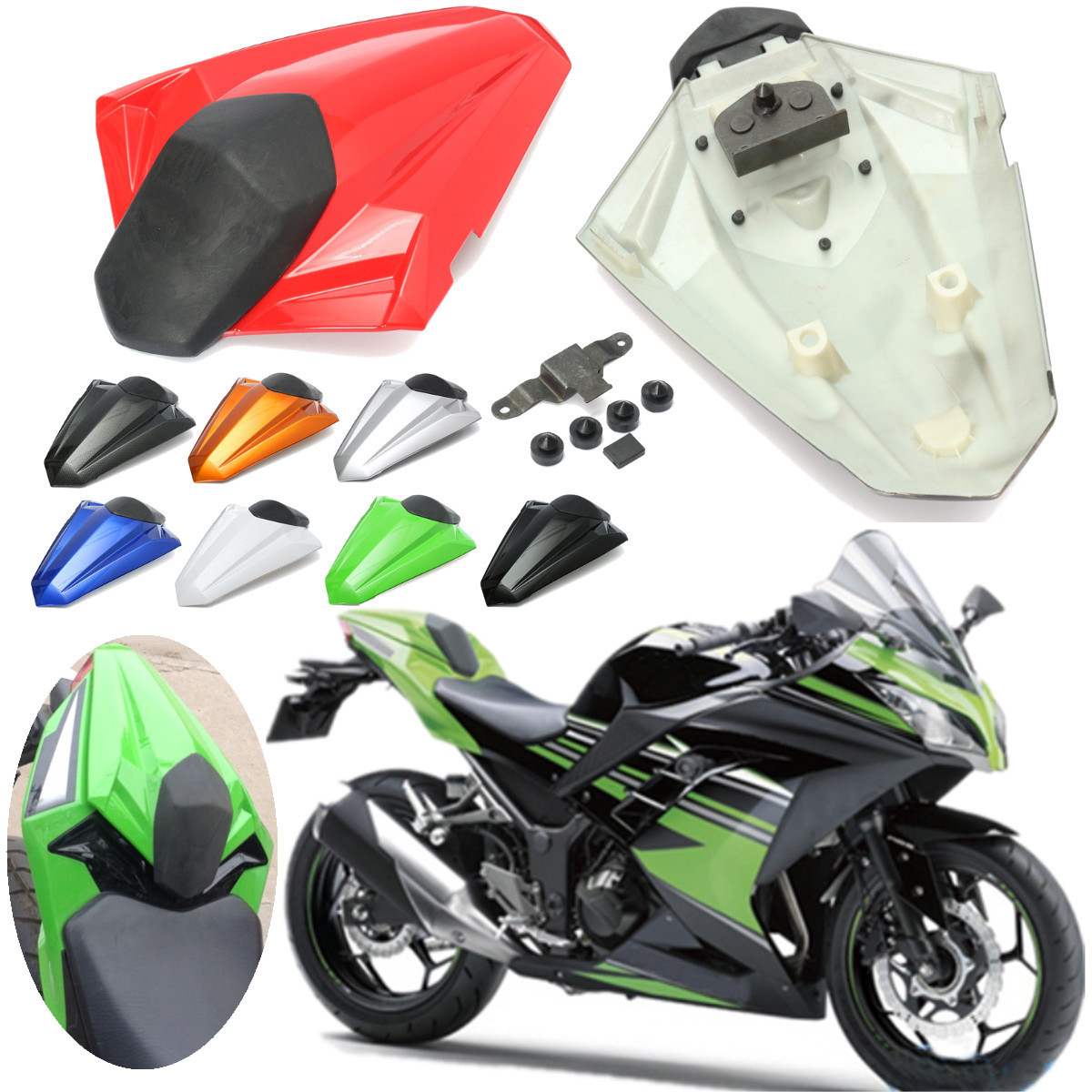 Motorcycle-Rear-Seat-Fairing-Cover-Cowl-For-Kawasaki-Ninja-300R-EX300R-13-14-1144228