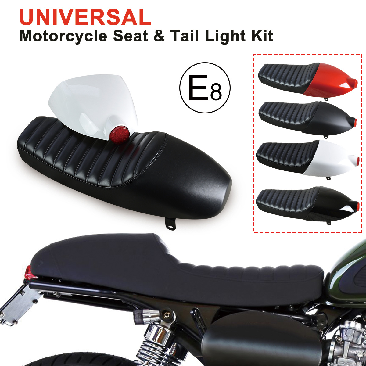 Motorcycle-Seat-Cushion-with-Cover-LED-Tail-Brake-Light-Universal-Cafe-Bike-E8-DIY-1476724