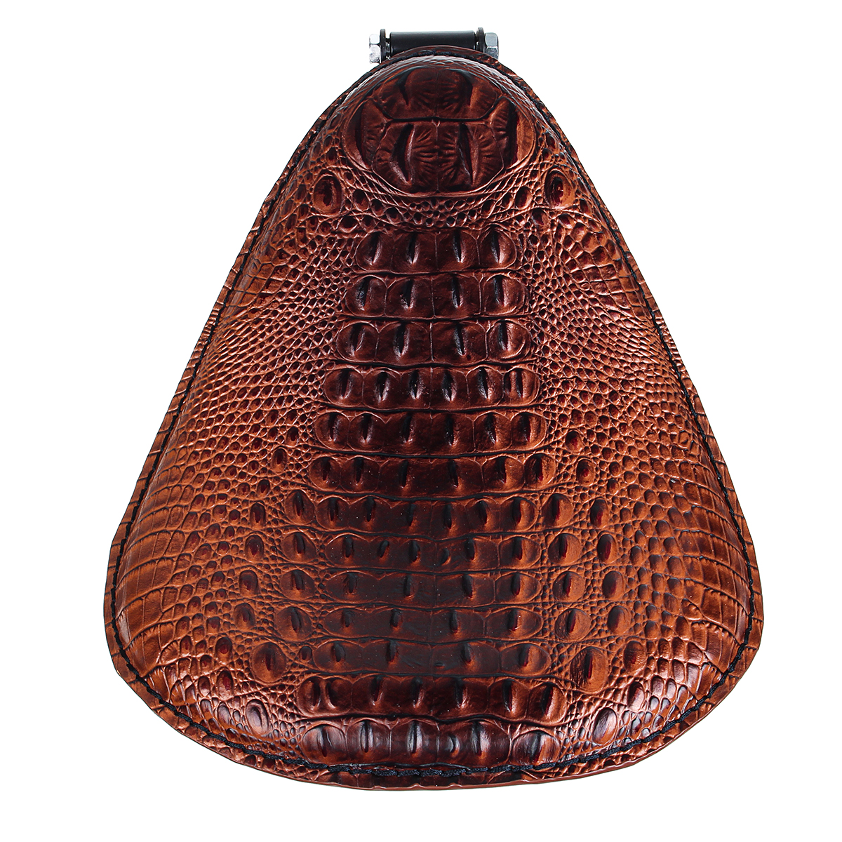 Motorcycle-Solo-Driver-Racing-Seat-Cushion-Spring-Base-Brown-For-Harley-Universal-1563362