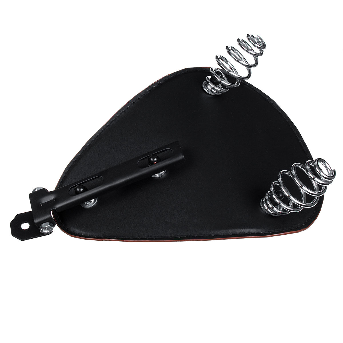 Motorcycle-Solo-Driver-Racing-Seat-Cushion-Spring-Base-Brown-For-Harley-Universal-1563362