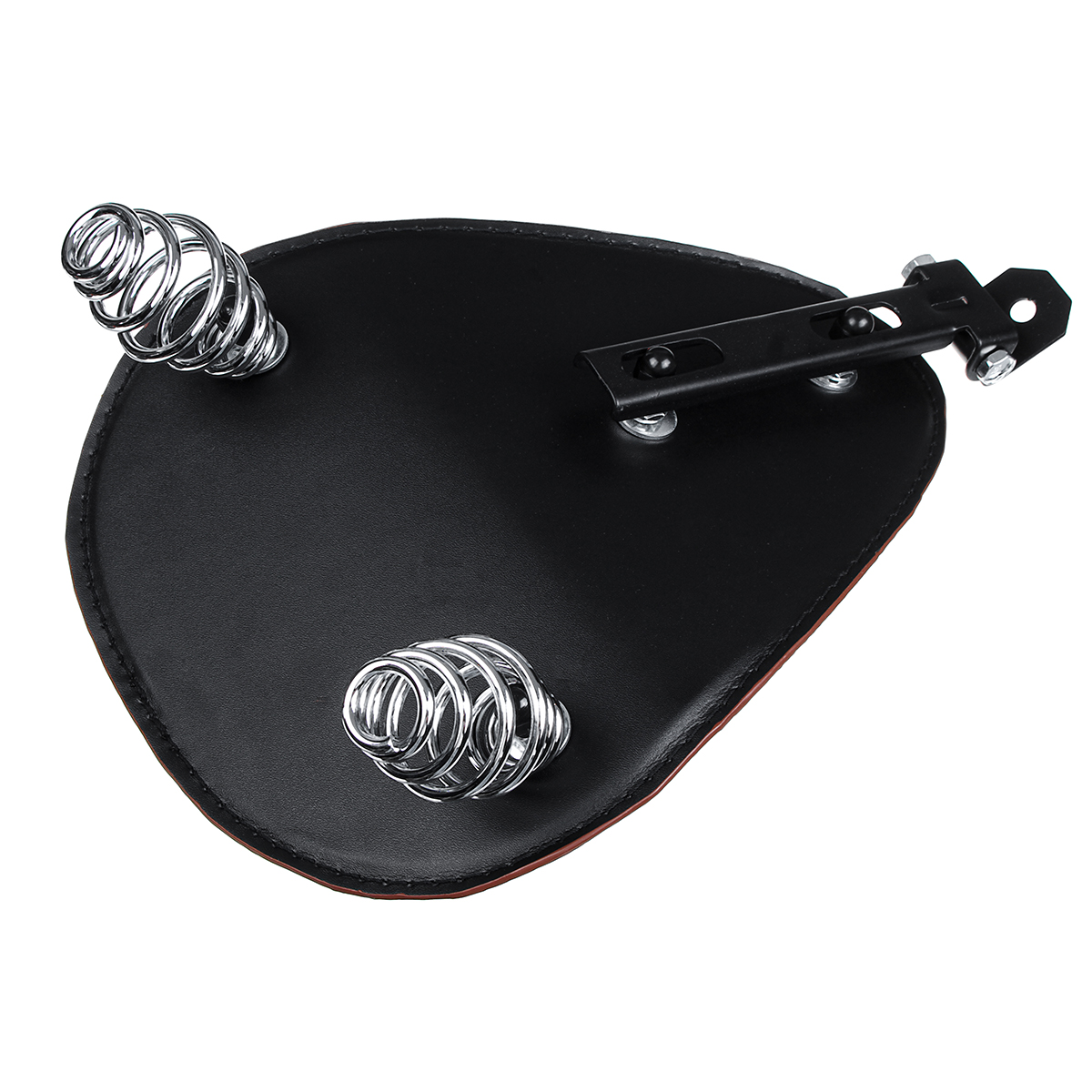 Motorcycle-Solo-Driver-Racing-Seat-Cushion-Spring-Base-Brown-For-Harley-Universal-1563362