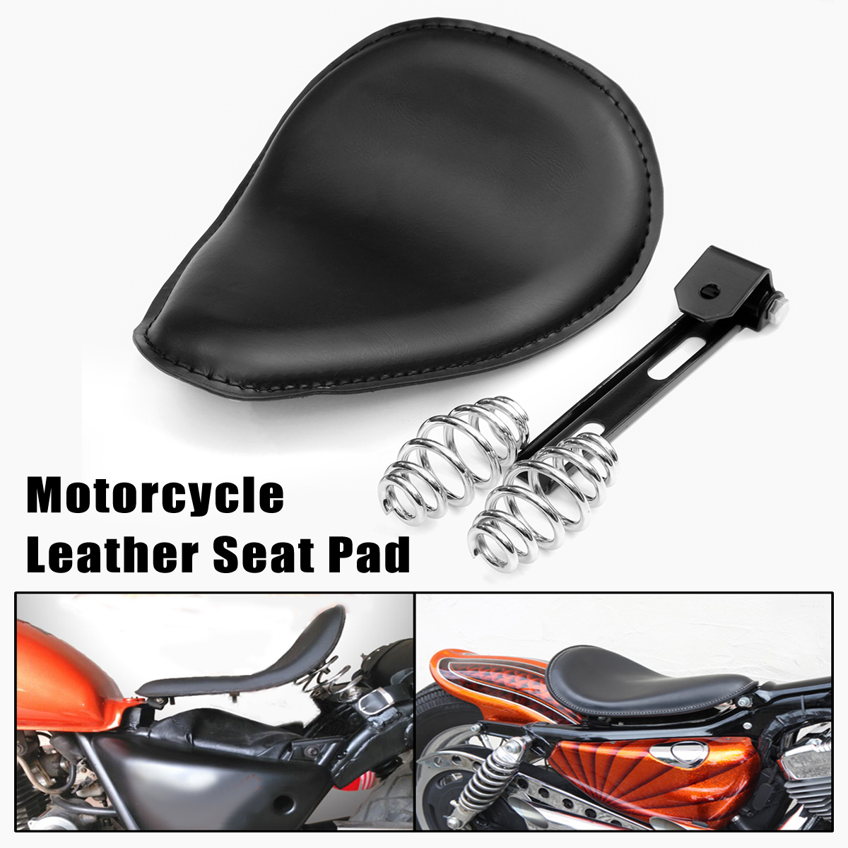 Motorcycle-Solo-Driver-Seat-BaseBracket-Spring-For-SuzukiHonda-Bobber-Chopper-1312958
