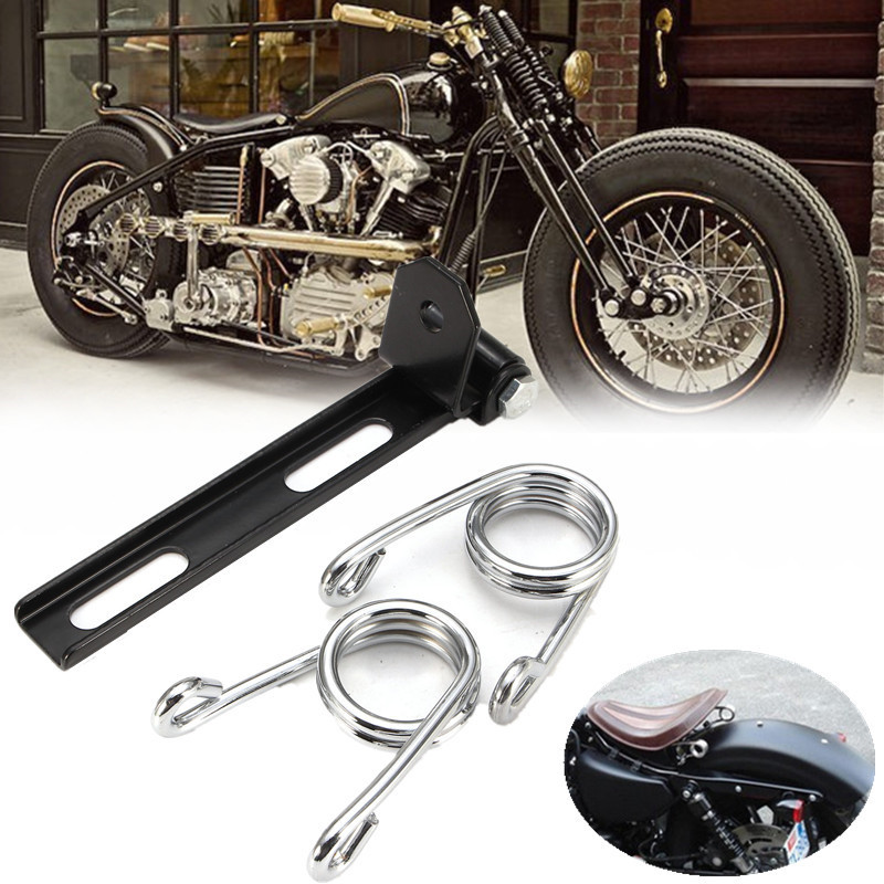 Motorcycle-Solo-Seat-Springs-Bracket-Mounting-Set-For-Harley-Chopper-Bobber-HD-1052595