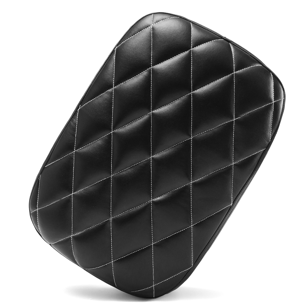 Rear-Passenger-Pillion-Leather-Seat-Pad-6Suction-8-Suction-Cup-For-Harley-Softail-Dyna-1214899