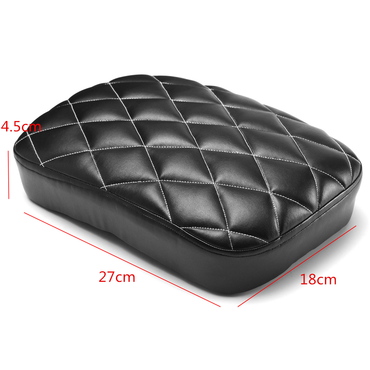 Rear-Passenger-Pillion-Leather-Seat-Pad-6Suction-8-Suction-Cup-For-Harley-Softail-Dyna-1214899