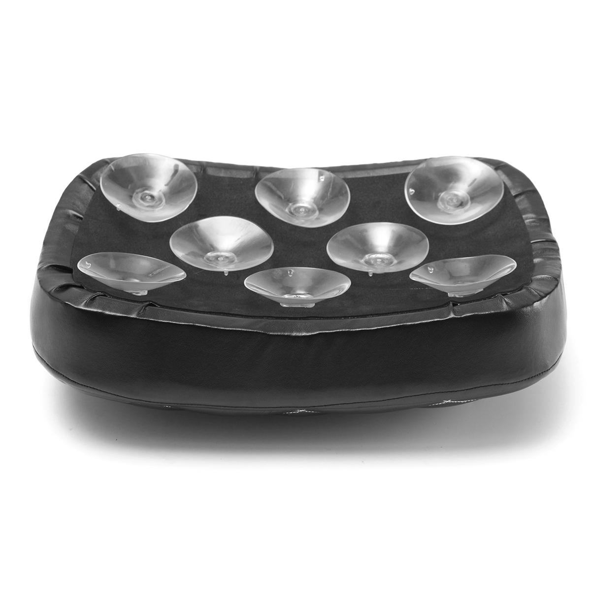 Rear-Passenger-Pillion-Leather-Seat-Pad-6Suction-8-Suction-Cup-For-Harley-Softail-Dyna-1214899
