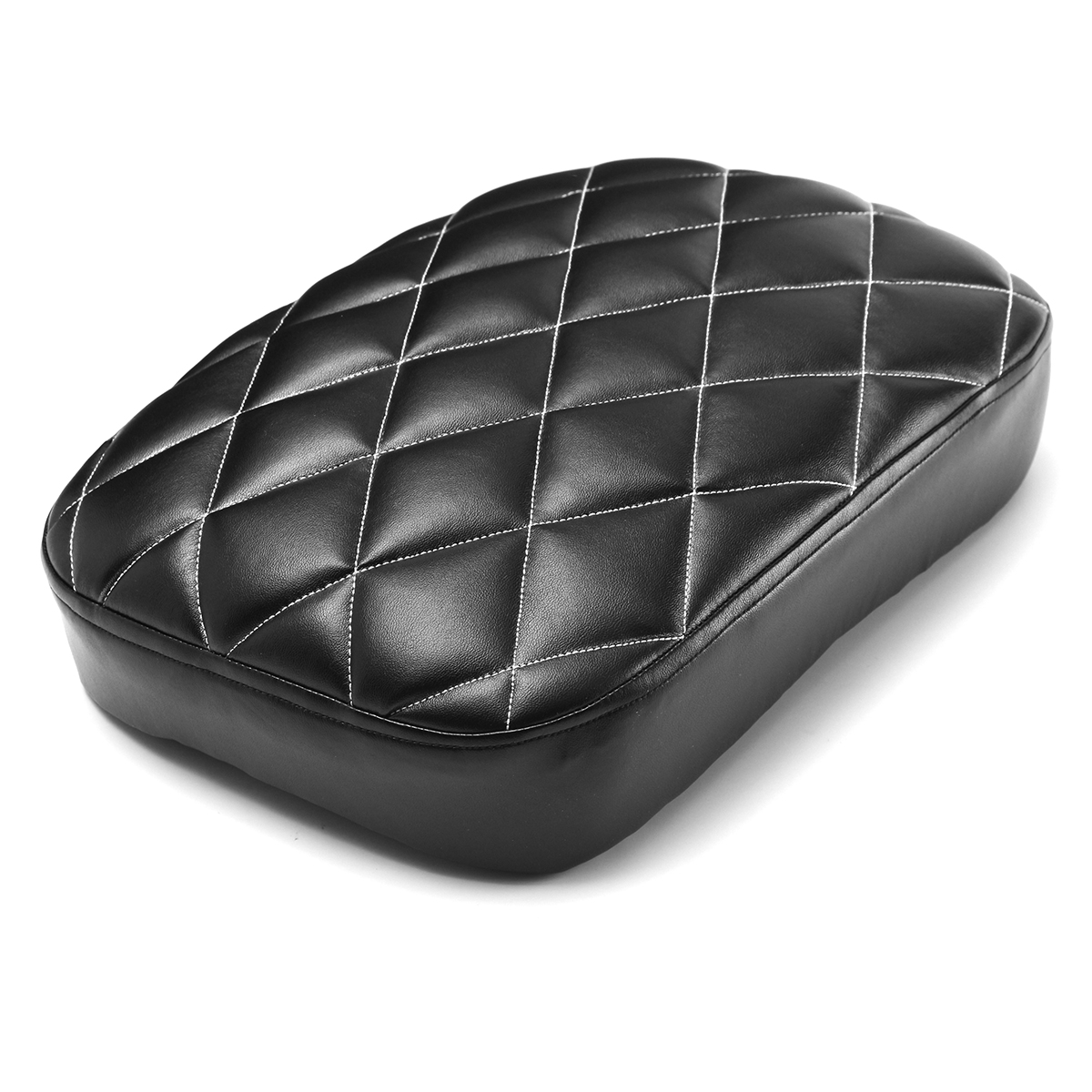 Rear-Passenger-Pillion-Leather-Seat-Pad-6Suction-8-Suction-Cup-For-Harley-Softail-Dyna-1214899