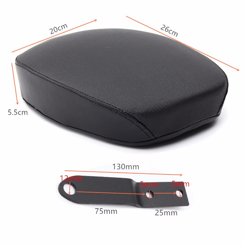 Rear-Seat-Pillion-Cushion-Passenger-Pad-For-Harley-Sportster-XL1200-883-Black-1194243