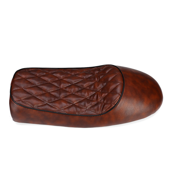Universal-Motorcycle-Hump-Saddle-Cafe-Racer-Vintage-Tracker-Cushion-Seat-Brown-1267960