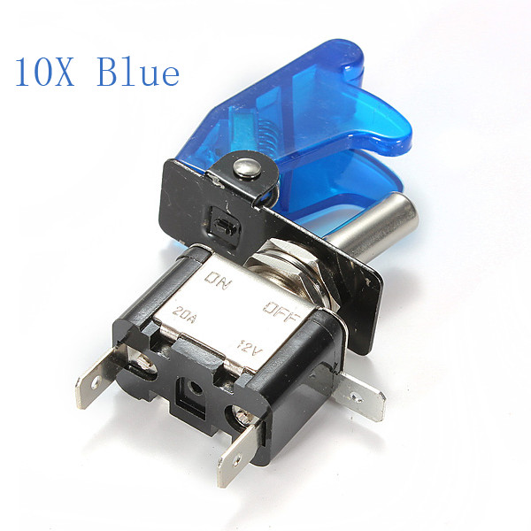 10x-Blue-Car-Cover-LED-SPST-Toggle-Rocker-Switch-Control-12V-20A-914414
