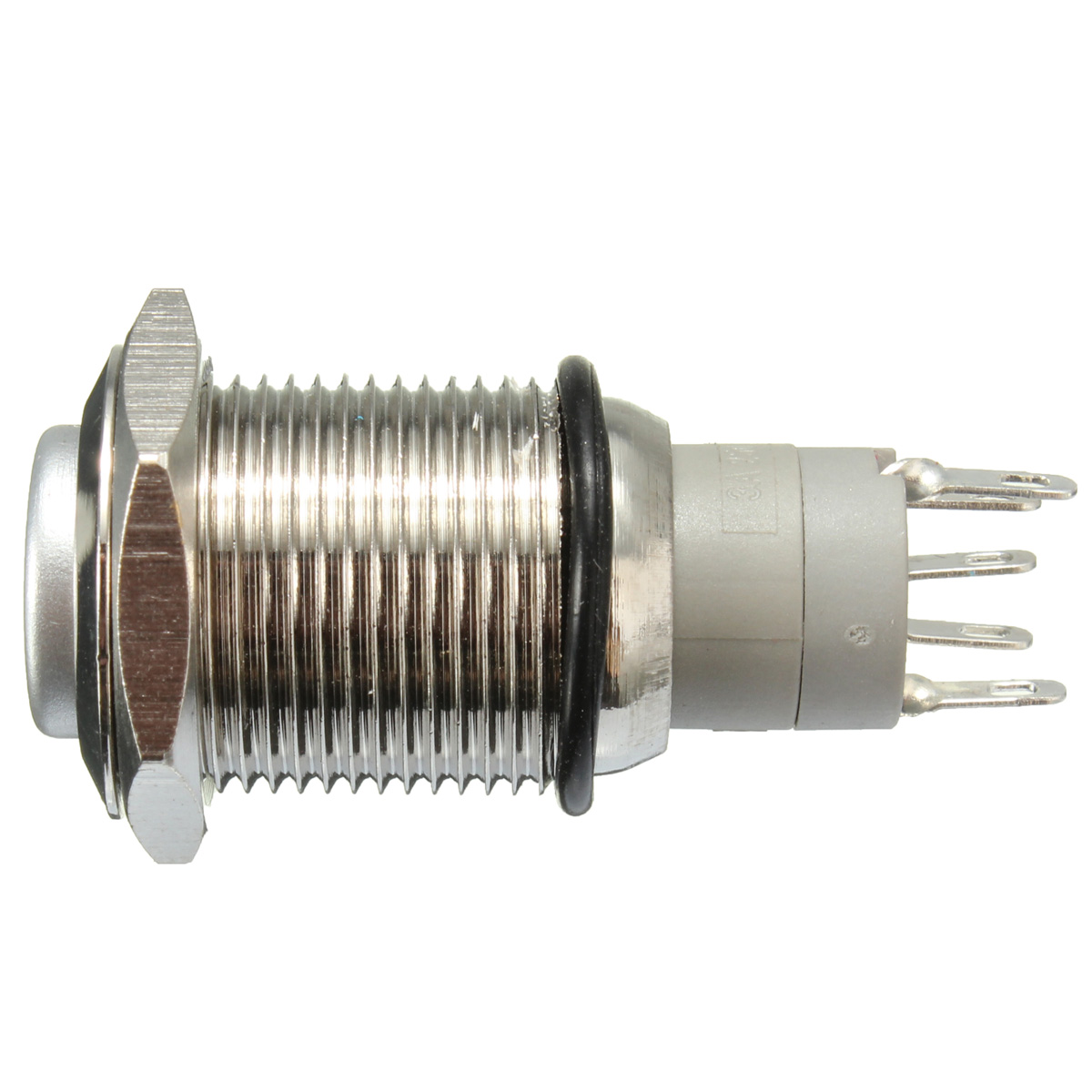 12V-16mm-Waterproof-Momentary-Horn-Metal-Push-Button-Switch-Blue-LED-Lighted-978067