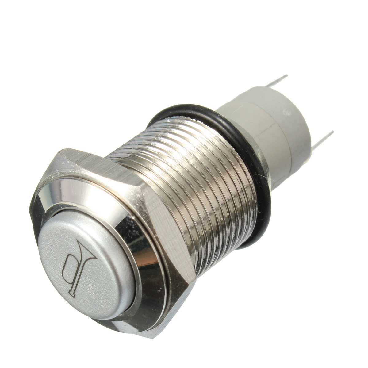 12V-16mm-Waterproof-Momentary-Horn-Metal-Push-Button-Switch-Blue-LED-Lighted-978067