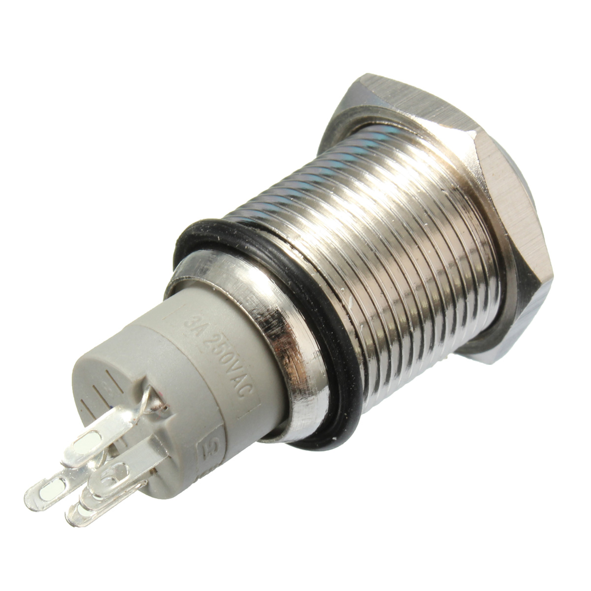 12V-16mm-Waterproof-Momentary-Horn-Metal-Push-Button-Switch-Blue-LED-Lighted-978067