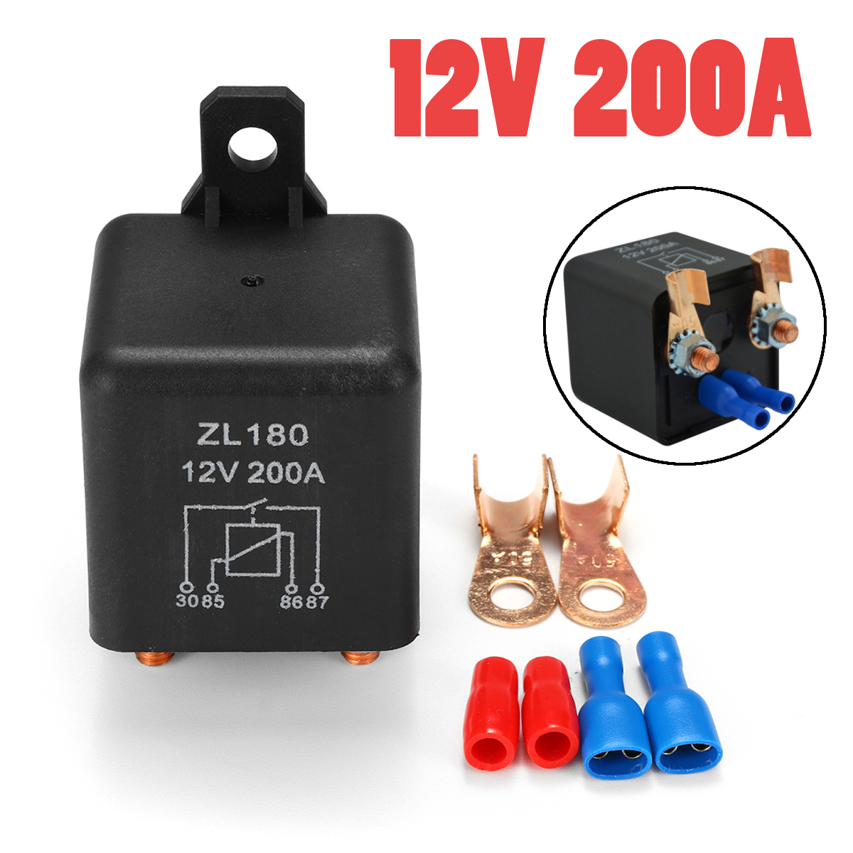 12V-200A-Heavy-Duty-Split-Charge-Starter-Relay-Car-Truck-Boat-Van-with-Teminal-1295011