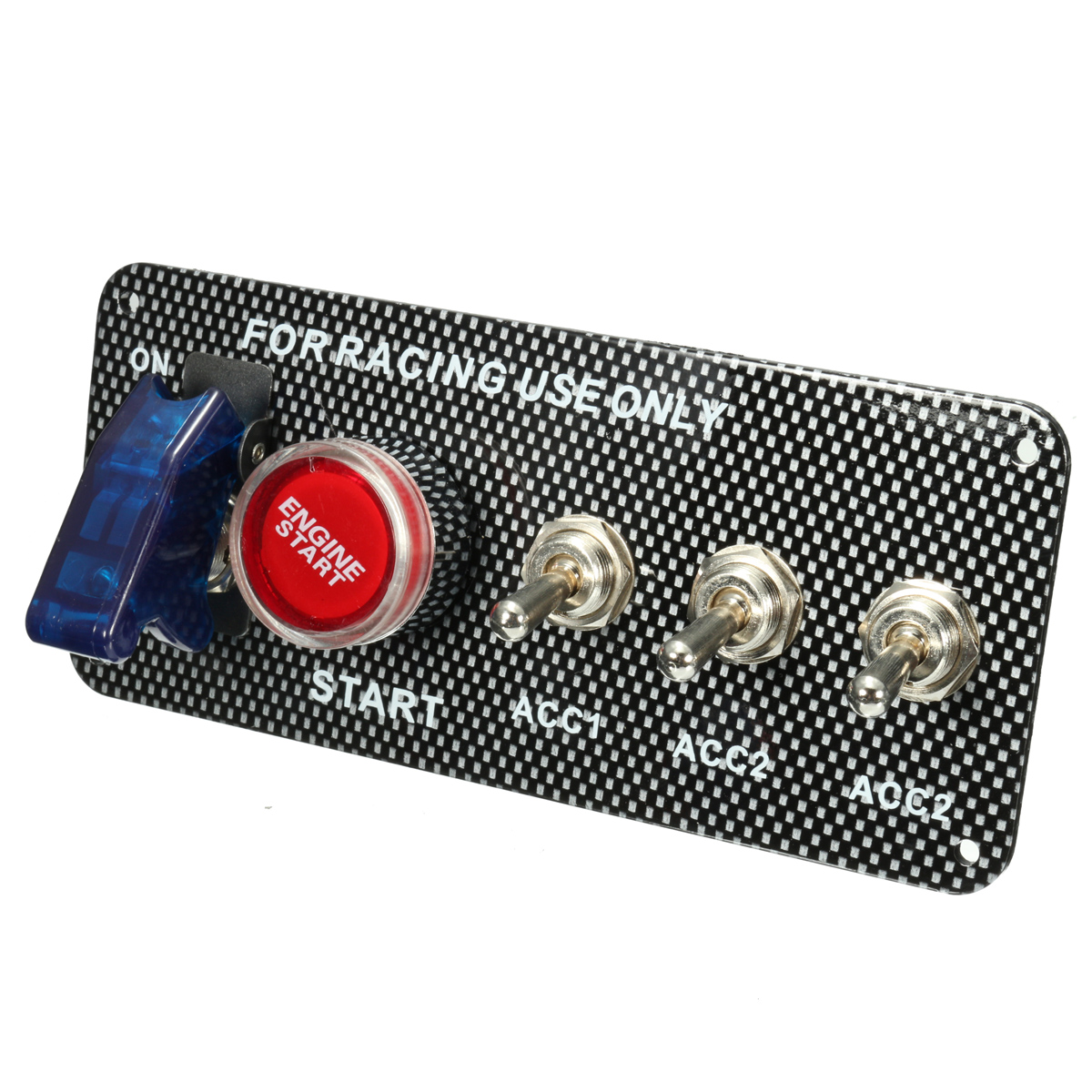 12V-20A-LED-Toggle-Ignition-Switch-Panel-Engine-Start-Push-Button-Carbon-Fiber-Style-Plate-for-Racin-1577396