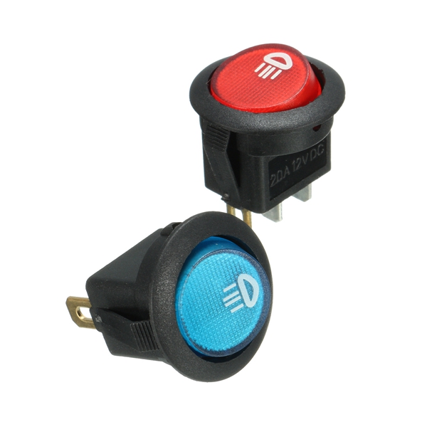 12V-20A-SPST-LED-Fog-Light-Round-Rocker-Switch-OnOff-Car-Van-1114425
