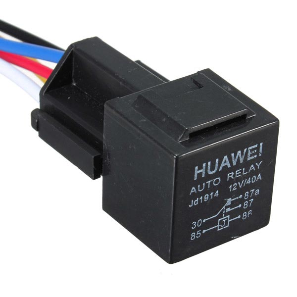 12V-30-40-Amp-Car-5-Wire-Terminal-Relay-Socket-Harness-Wiring-914898