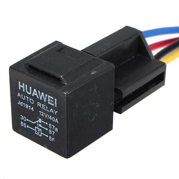 12V-30-40-Amp-Car-5-Wire-Terminal-Relay-Socket-Harness-Wiring-914898