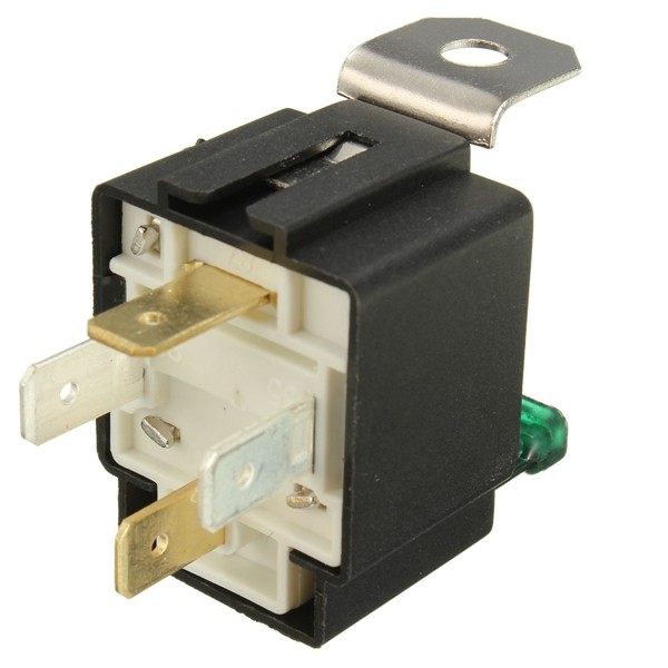 12V-30A-Car-4-Pin-Relay-Normally-Open-Contacts-Fused-OnOff-With-Metal-Bracket-1004481