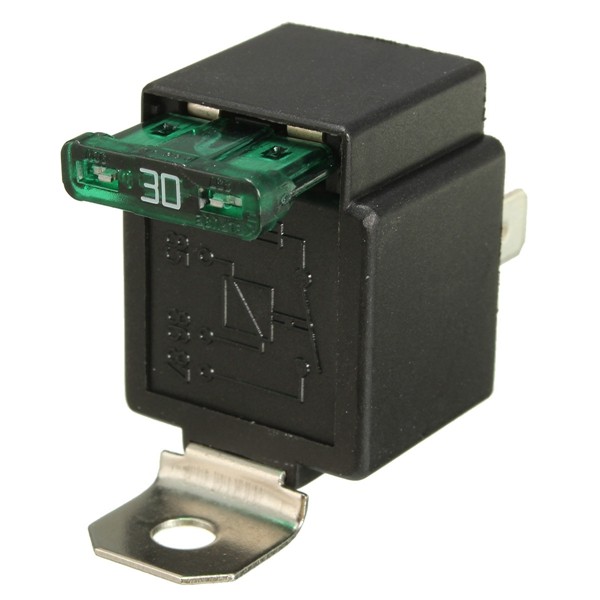 12V-30A-Car-4-Pin-Relay-Normally-Open-Contacts-Fused-OnOff-With-Metal-Bracket-1004481