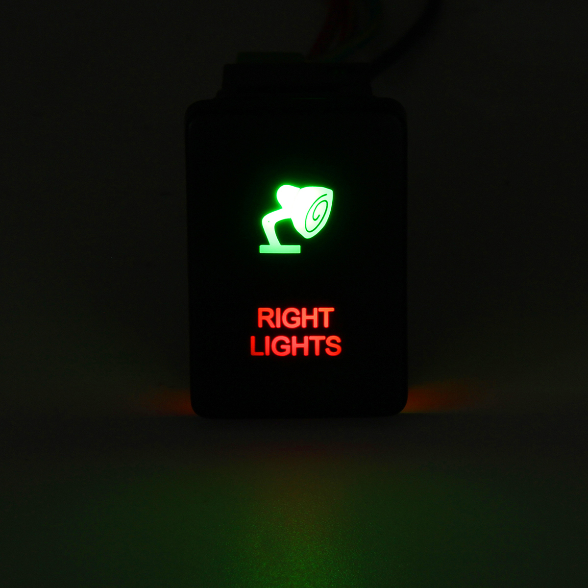 12V-Car-LED-Push-Switch-On-Off-With-Connector-Wires-GreenRed-Lighting-For-Toyota-Prado-RV4-Hilux-Lan-1674371