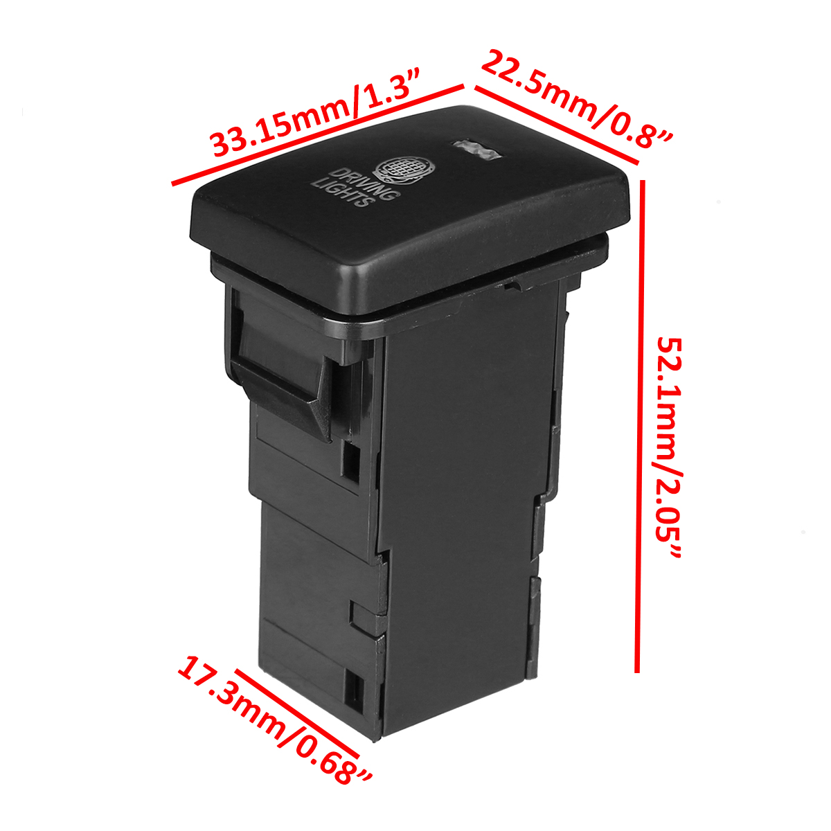 12V-Car-Light-Push-Button-Rear-Fog-Spot-LED-Light-Bar-OnOff-Switch-for-Mitsubishi-Mirage-LA-Outlande-1799709