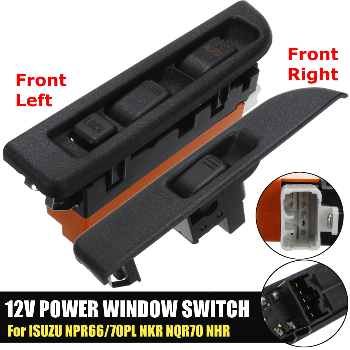 12V-Front-LeftRight-Electric-Window-Switch-For-ISUZU-NPR66-70PL-NKR-NQR70-NHR-LEFT-DRIVER-Model-1549604