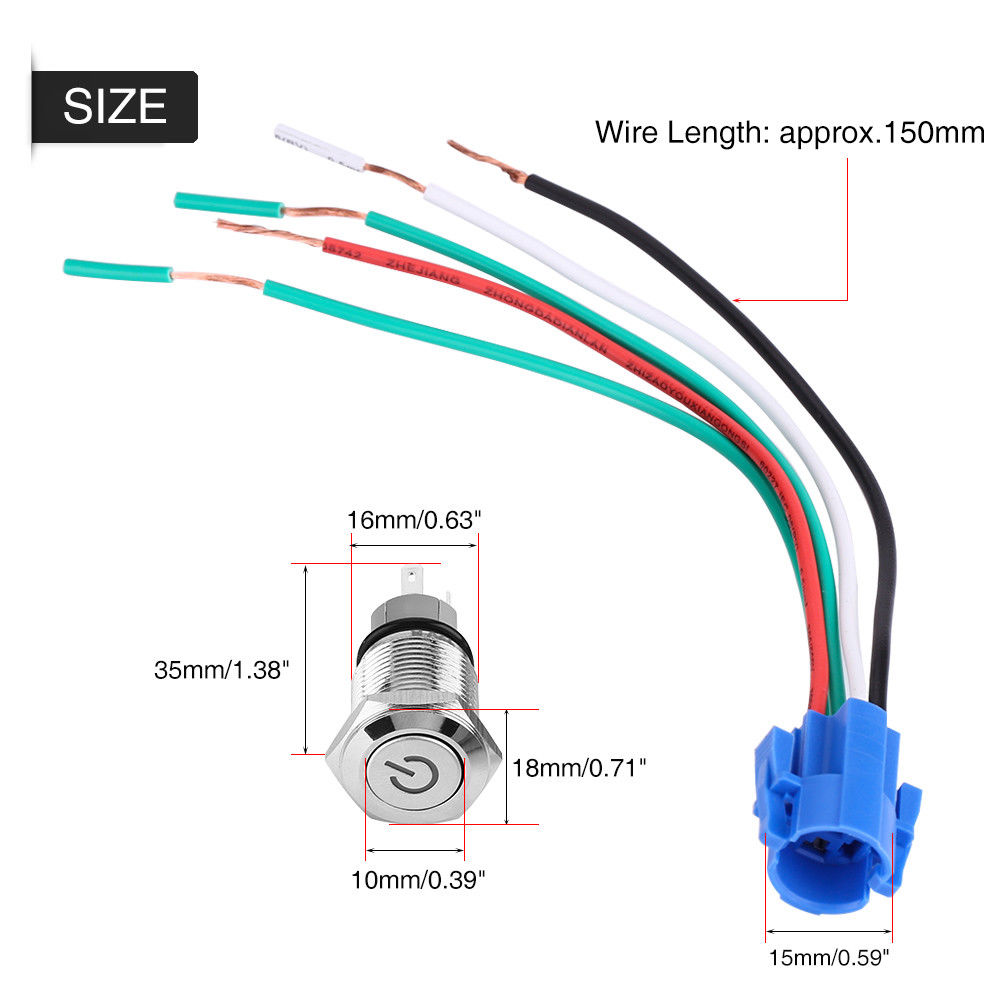 16mm-12V-Car-Blue-LED-Metal-Push-Button-Toggle-Switch-Socket-Plug-For-Car-1236551