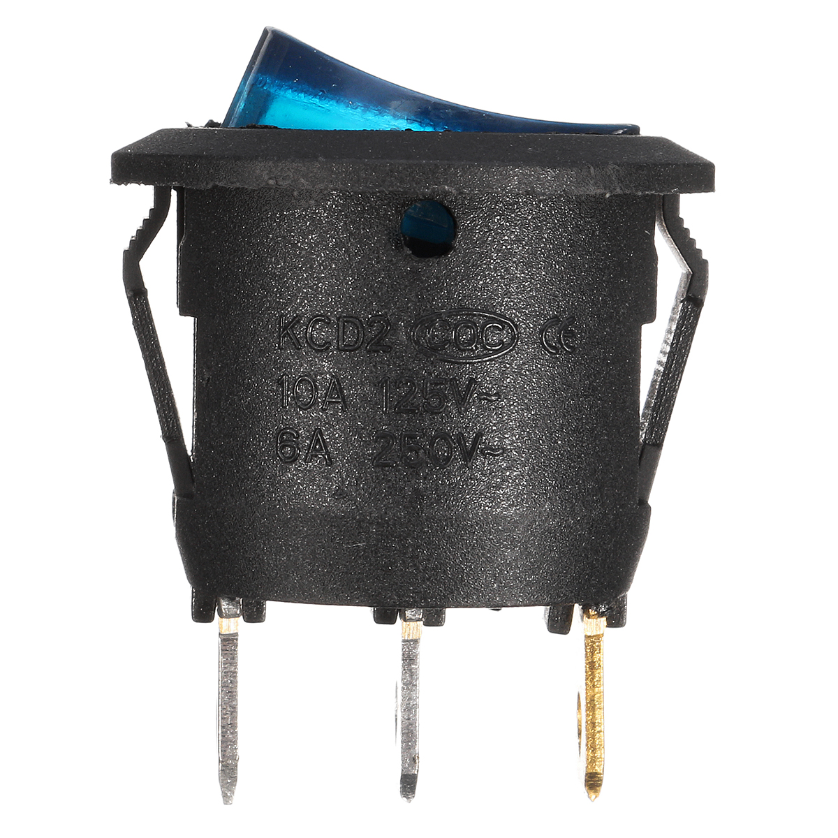 250V-6A-AC-ONOFF-Mini-Illuminated-Light-Rocker-Switch-SPST-Round-Button-Interruptor-Basculante-999798