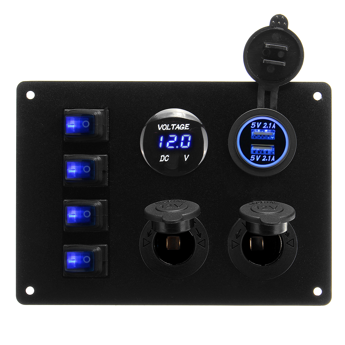 4-Switch-Ship-Yacht-RV-LED-Display-Voltage-And-Dual-21-A-USB-Charging-Car-Switch-Panel-1363283