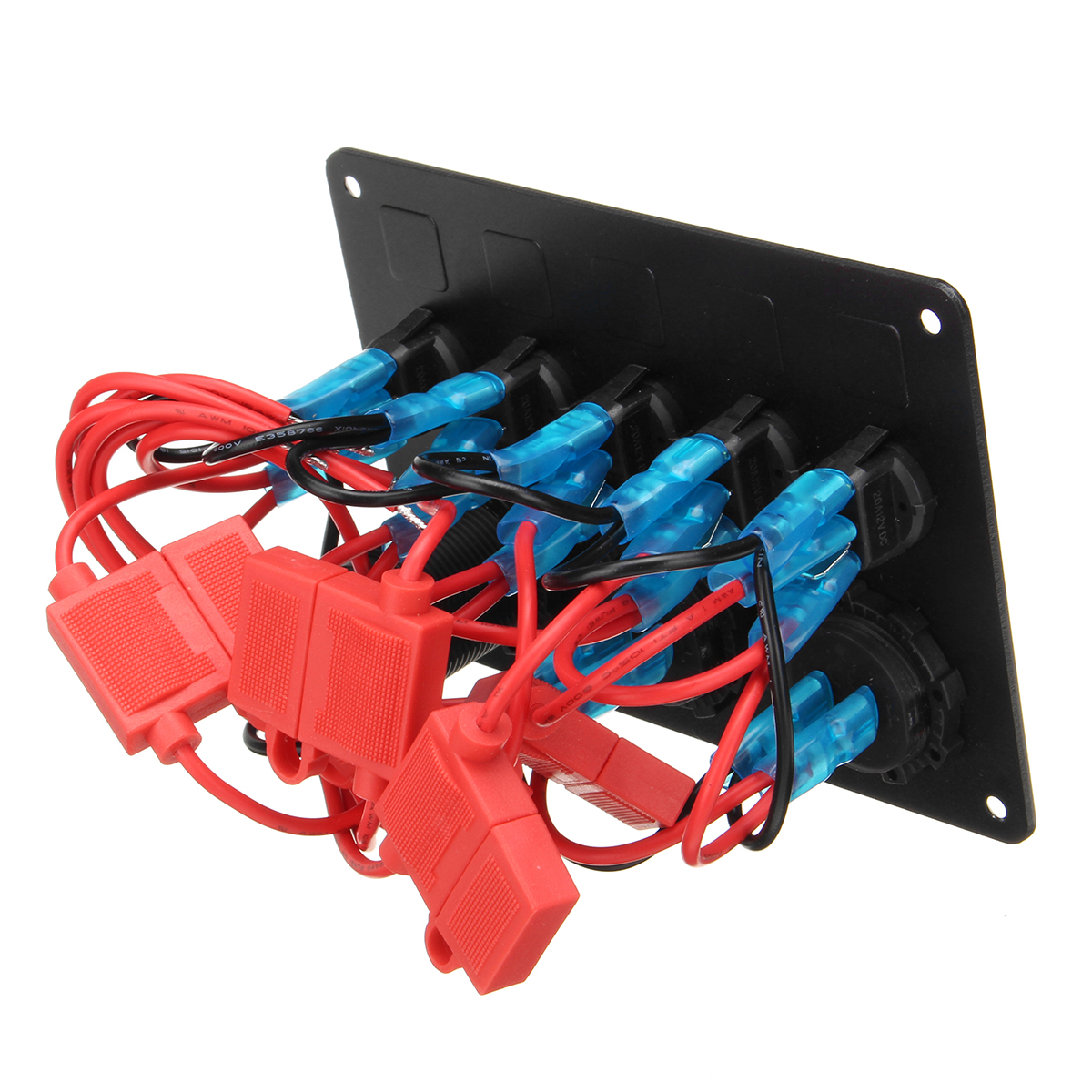 5-Gang-ON-OFF-Rocker-Switch-Panel-Dual-USB-Charger-LED-Voltmeter-12-24V-for-Car-Boat-Marine-RV-Truck-1469401