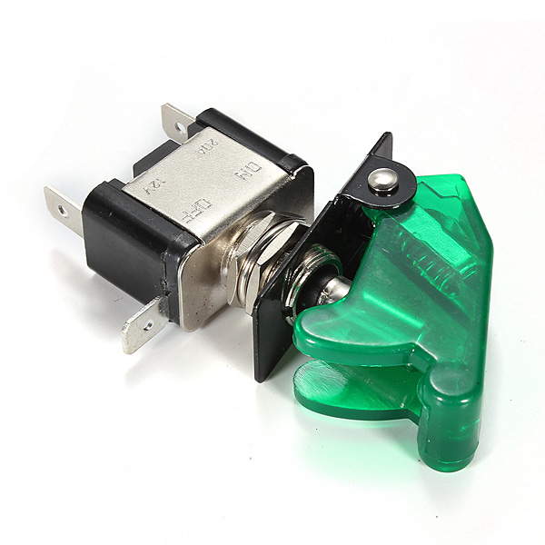 5x-Green-Car-Cover-LED-SPST-Toggle-Rocker-Switch-Control-12V-20A-914416