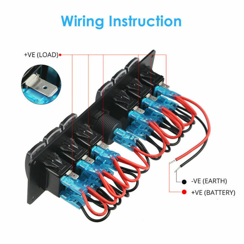 6-Gang-LED-Rocker-Switch-Panel-12V-24V-ON-OFF-Dual-USB-For-Car-Boat-1683977