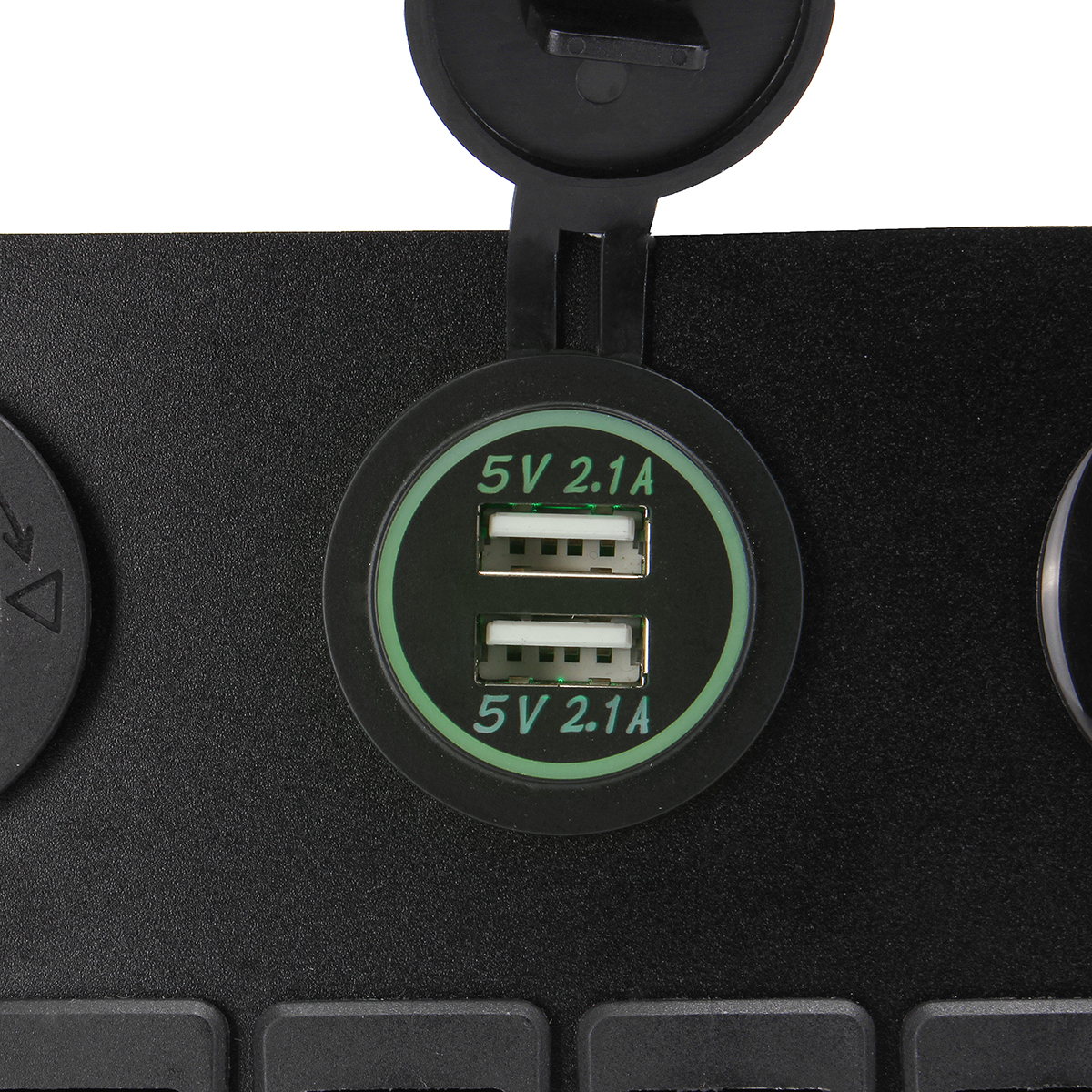 6-Gang-ON-OFF-Toggle-Rocker-Switch-Panel-with-Dual-USB-Charger-Port-Lighter-LED-Voltmeter-12-24V-for-1468943