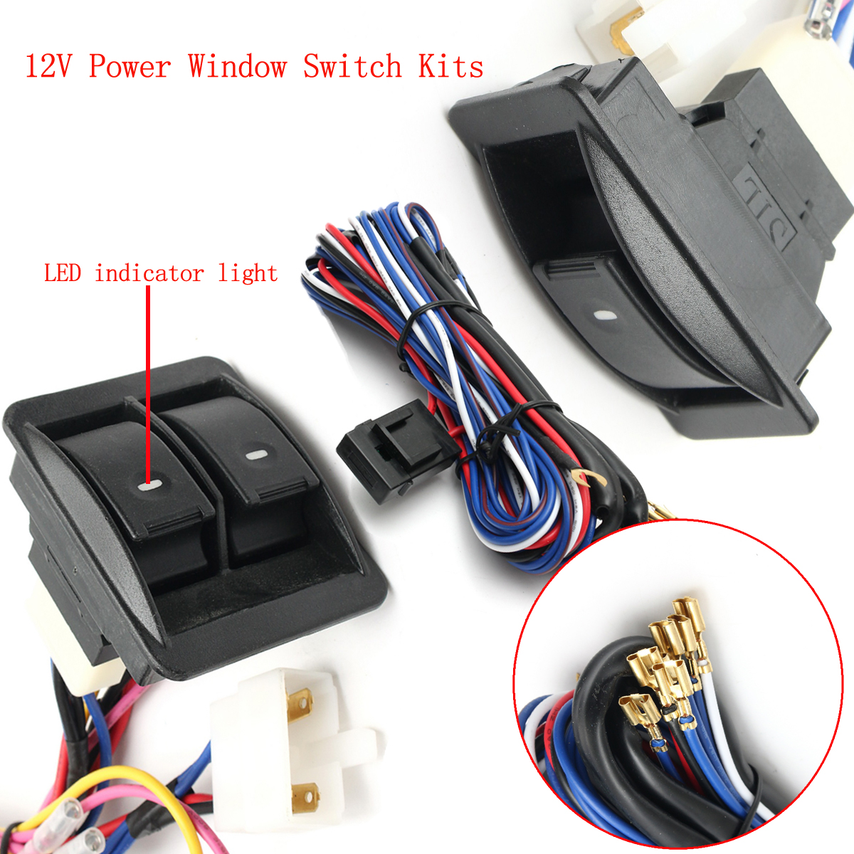 6Pcs-12V-Universal-Power-Window-Switch-Kits-With-Installation-Wiring-Harness-1125651