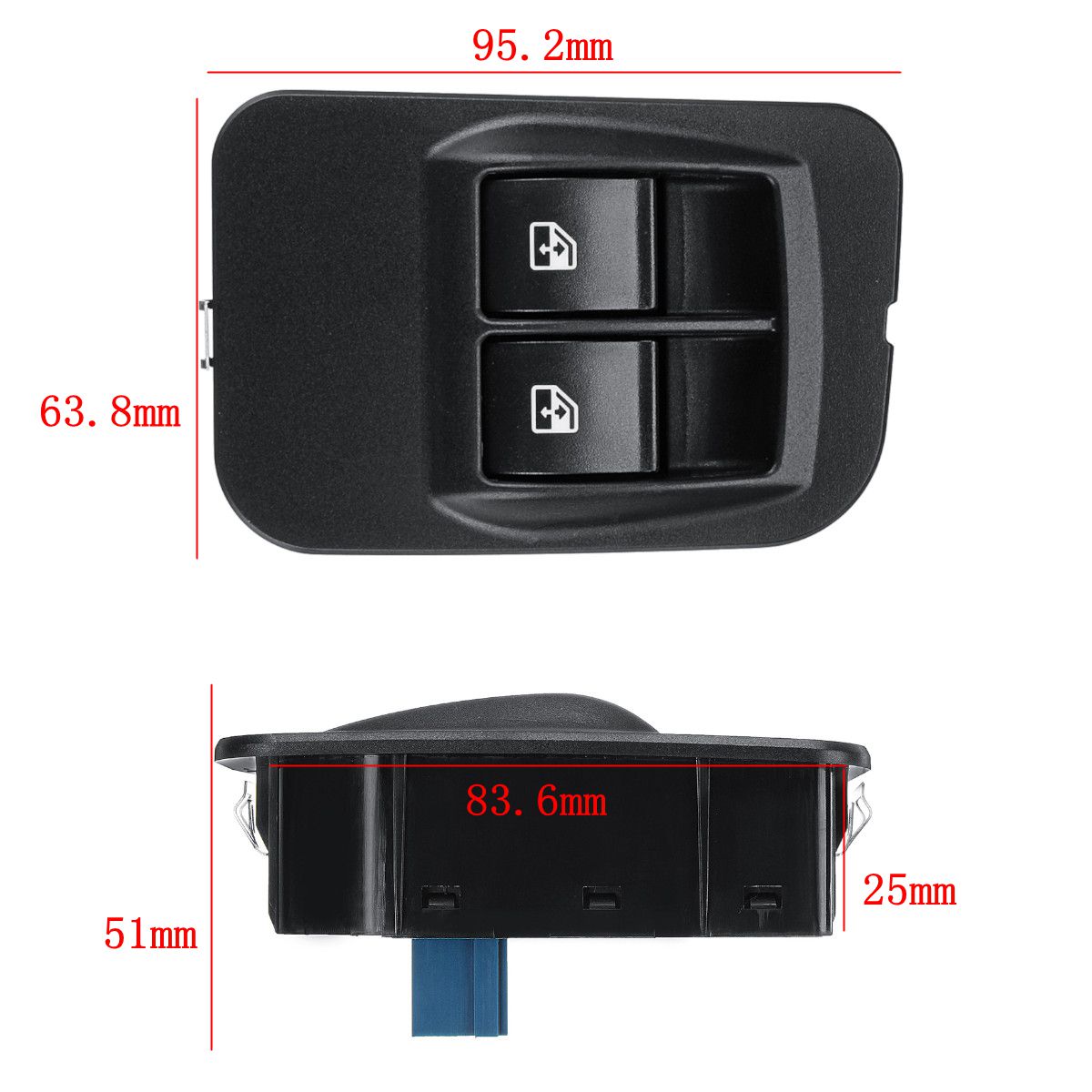 8Pin-Electric-Power-Window-Switch-wFrame-735461275-for-Peugeot-Bipper-2008-2014-1337878