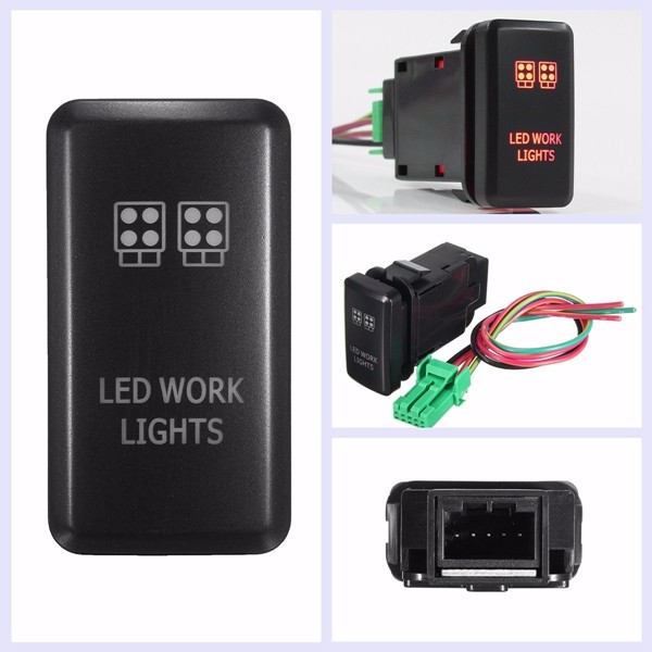 ABS-12V-3Amp-Push-Switch-Red-LED-Light-Bar-For-Toyota-Fortuner-Hilux-Tacoma-2005-2011-1105462